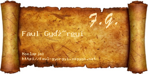 Faul Györgyi névjegykártya